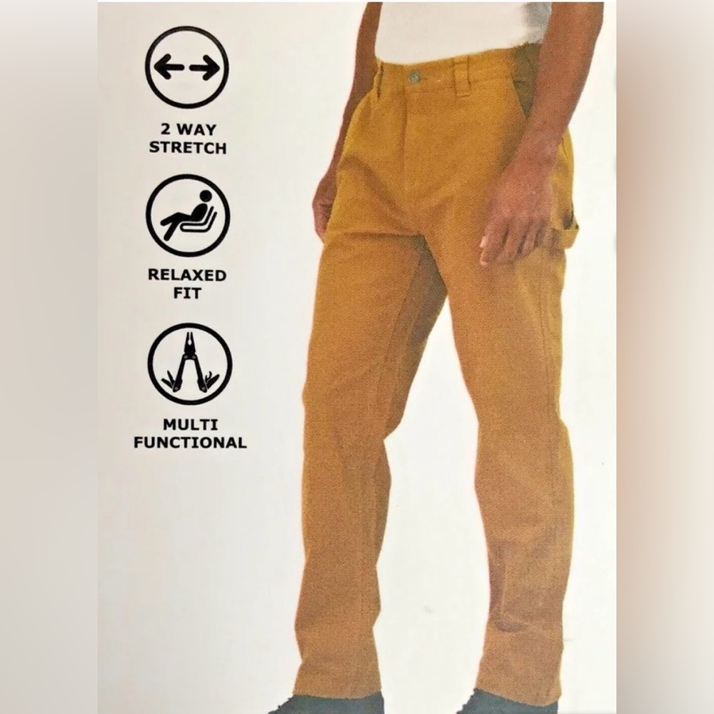 Colorado Clothing Men's Versatile Brown Cargo Canvas Work Pants 38x30